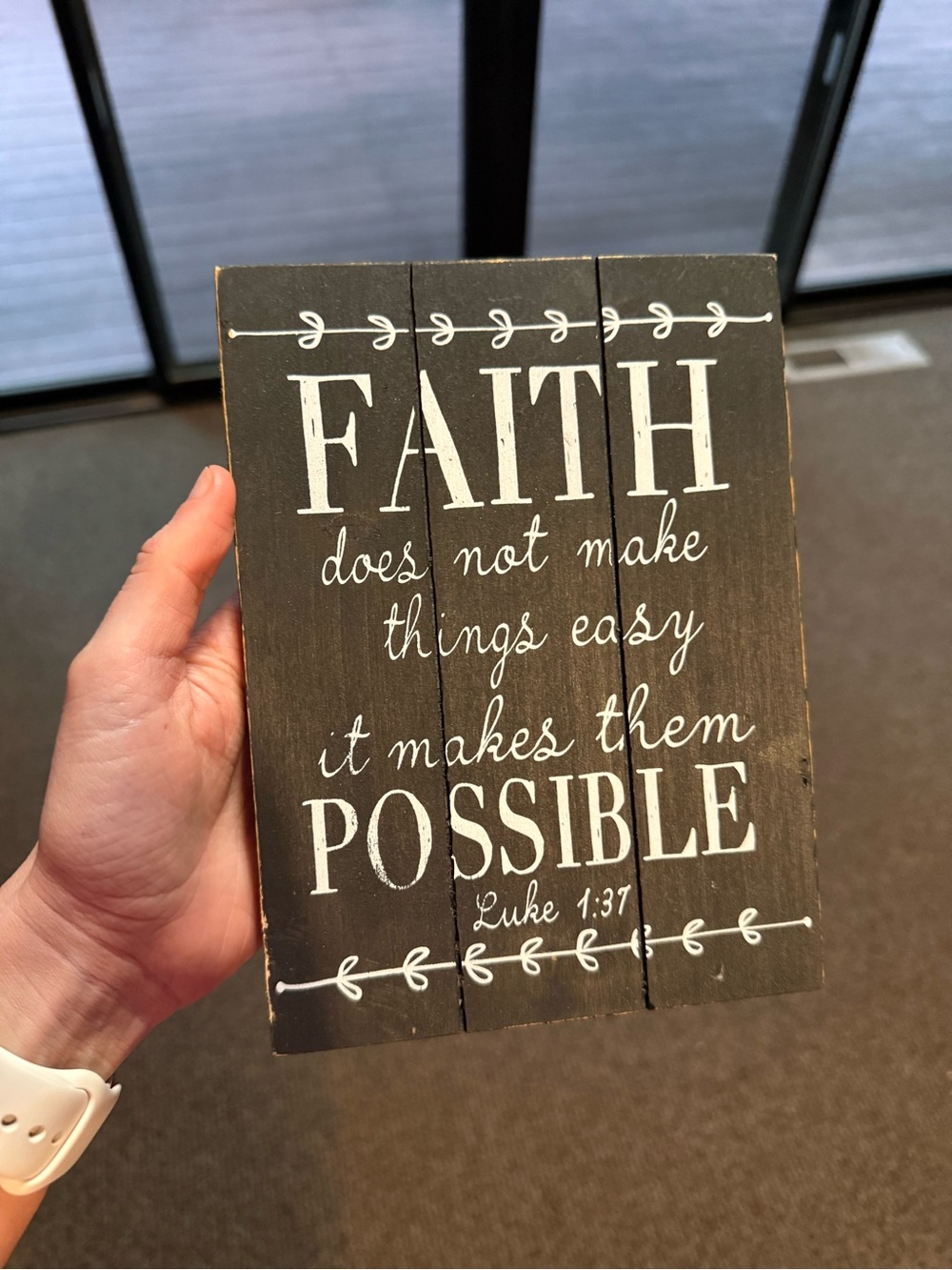 FAITH Wall Sign - Black Rustic Inspirational Plaque